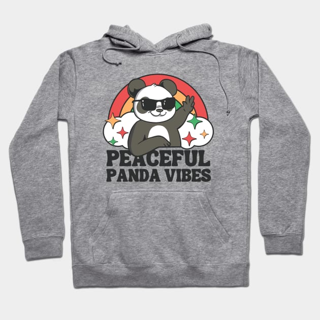 Peaceful Panda Vibes Hoodie by Bruno Pires